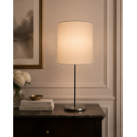 Table Lamp – Barovier Toso Cylindrical Shade Lamp with Polished Base A contemporary table lamp by