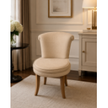 A Luxury Traditional Upholstered Vanity Dressing Chair A premium bedroom accent or vanity chair,