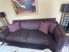 A Luxury Art Deco Revival Three-Seater Sofa An exceptional contemporary three-seater sofa exhibiting