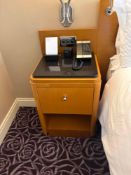 A Pair of Art Deco Style Maple Bedside Tables / Nightstands by Francesco Molon A pair of high-end,