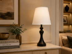 A pair of black Table Lamps Bedroom with USB A+C Ports, 3 Way Dimmable Bedside Lamps Modern Touch