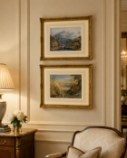 A Pair of Framed 19th-Century Style Landscape Prints After Samuel Jackson, these works faithfully