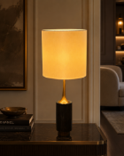 Northern Lights "Seneca" Large Designer Table Lamp A premium, mid-century inspired table lamp from