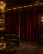 A Pair of Luxury Red Velvet Stage Drapes An imposing, theatre-scale pair of premium commercial-