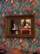 Victorian-Style Gilt Overmantel Mirror A substantial rectangular overmantel mirror presented in a