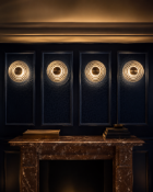 A Set of Four Chelsom "Solar" Collection Integrated LED Wall Lights (Model: SL/11/W1). Each wall