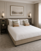 A bed set comprising a Twin divan base and a Top Brass Euro King160 x 200cm Pocket sprung