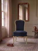 A Louis XV Style Gilded and Lacquered Chauffeuse, Après the Designs of Fourdinois, This charming,