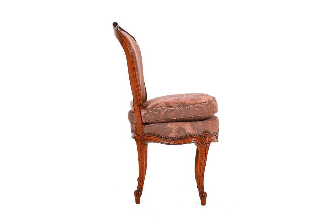 Louis XV style Chauffeuse Chair, a low – seated fireside chair (from the French chauffer, to heat) - Image 8 of 9