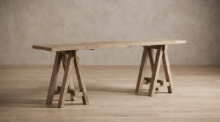 Timothy Oulton A Frame Console 220 x 52cm — Light Natural Oak Spanning an impressive 220cm in