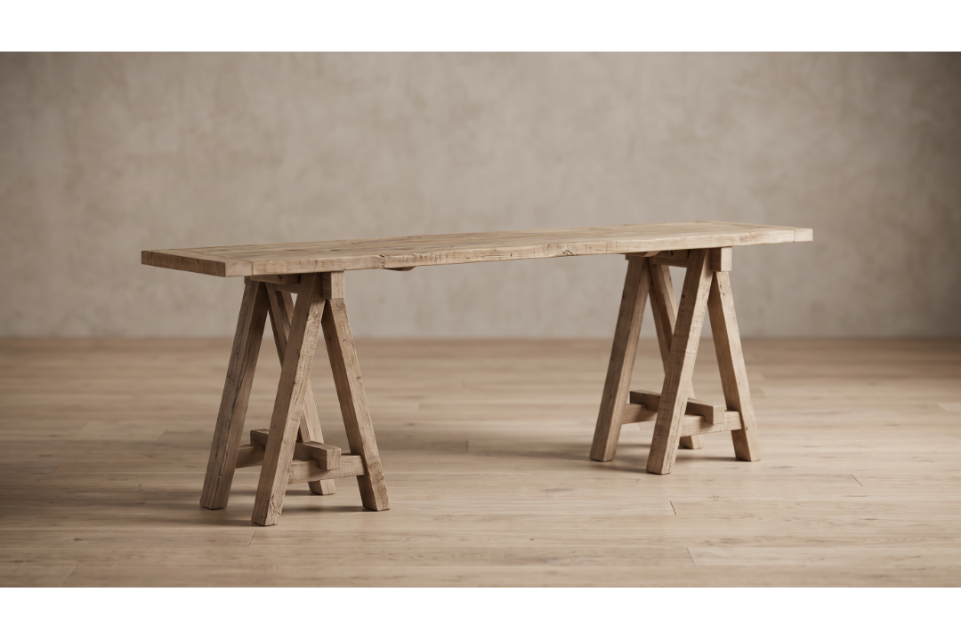 Timothy Oulton A Frame Console 220 x 52cm — Light Natural Oak Spanning an impressive 220cm in - Image 1 of 3