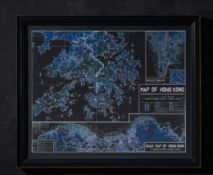 Timothy Oulton Savoy Maps Hong Kong Art (109 x 90cm) The Timothy Oulton Savoy Maps Hong Kong Art