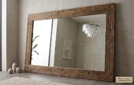 Timothy Oulton Wabi Tall Mirror (245 x 135cm) — Genuine Reclaimed Vintage Boat Wood Natural Standing