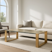 Strata Coffee Table Sophisticated Strata Coffee Table, expertly crafted with a striking golden