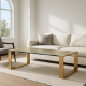 Strata Coffee Table Sophisticated Strata Coffee Table, expertly crafted with a striking golden - Image 1 of 5