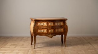 Commode à la Hache, in the Louis XV style, is a quintessential piece reflecting the regional mastery