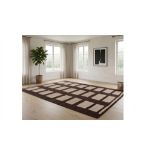 Timothy Oulton Istanbul Grid Carpet Large (740 x 380cm) — Brown Beige The Timothy Oulton Istanbul
