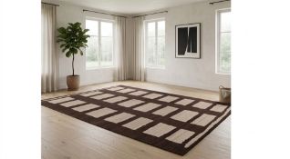 Timothy Oulton Istanbul Grid Carpet Large (740 x 380cm) — Brown & Beige The Timothy Oulton