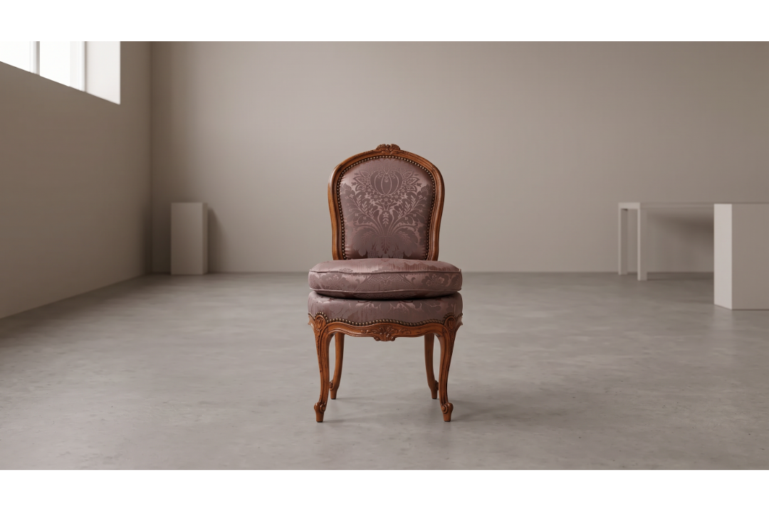 Louis XV style Chauffeuse Chair, a low – seated fireside chair (from the French chauffer, to heat) - Image 1 of 9