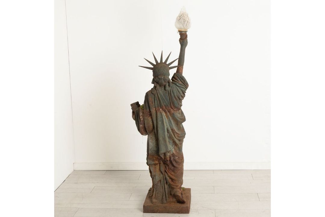 An Early 20th-Century Cast Iron Statue of Liberty Architectural Figure A striking early 20th-century - Image 2 of 20
