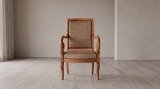 Mauzancieux Restauration – Style Solid Beechwood Armchair This Mauzancieux small armchair is a