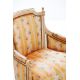 A Pair of Louis XVI easy chair "Lerouge" Copy after work signed Lerouge – The back is curved and - Image 5 of 8