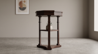 Charles X style nonagone guéridon is an exceptional example of the refined cabinetmaking