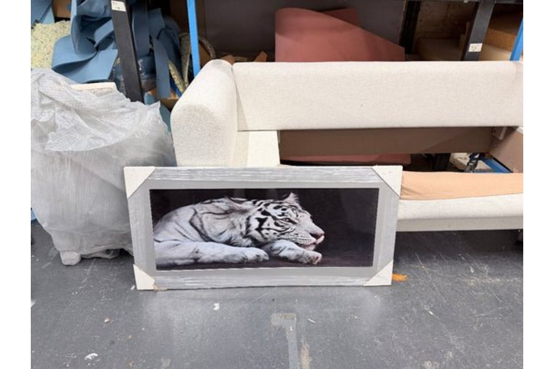Tiger Black and White Wall Art Tiger Black and White Wall Art. Limited edition framed photography. W - Image 2 of 2