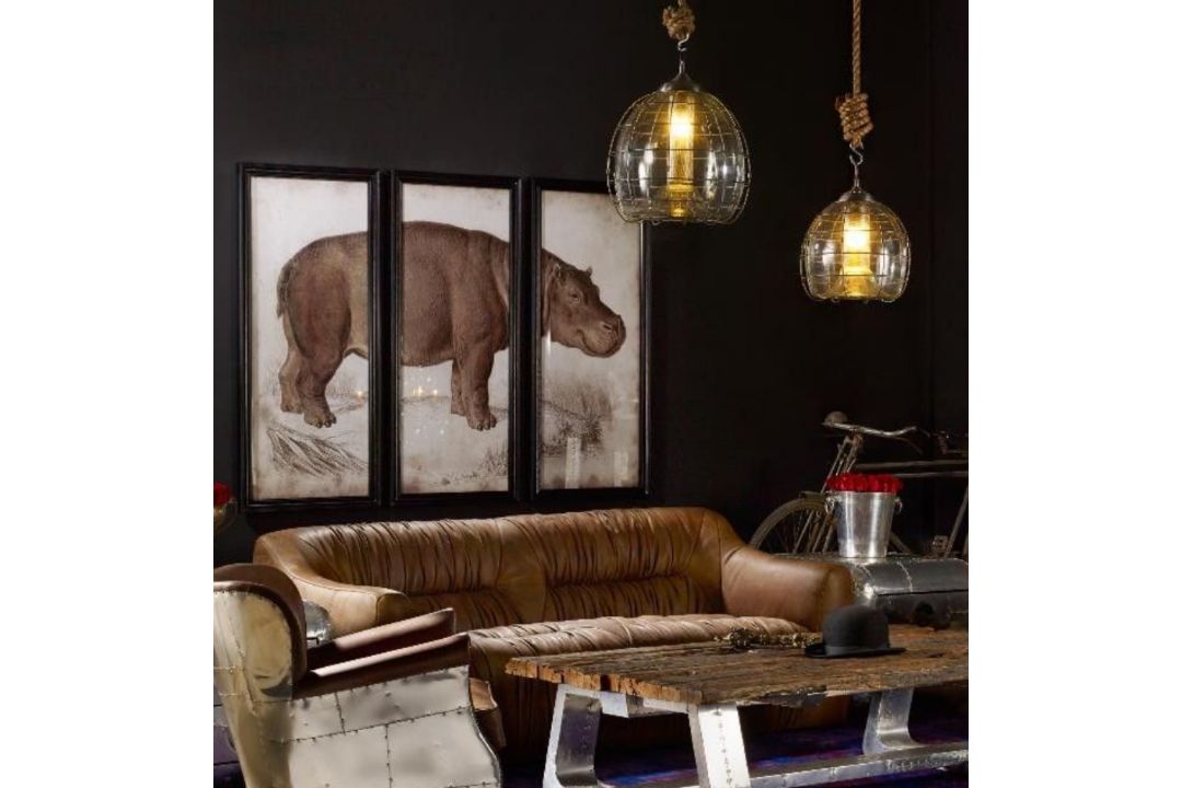 Timothy Oulton "Animal Hippo" Complete Triptych Set (Left, Center, Right) — Offered as a complete - Image 1 of 7