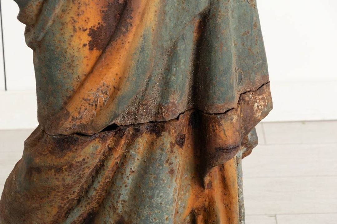 An Early 20th-Century Cast Iron Statue of Liberty Architectural Figure A striking early 20th-century - Image 4 of 20