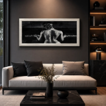 Contemplation Black and White Wall Art Captivating Tiger Black and White Wall Art piece, featuring a