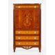 Louis XVI Stationary cabinet "Béal" Inlaid work – Marble top – Made of solid cherrywood brilliant - Image 3 of 9
