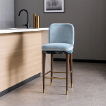 Cody Bar Stool Cody Bar Stool, featuring a luxurious soft powder-blue Linwood Omega Velvet