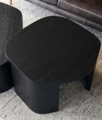 Timothy Oulton Ila Side Table 50cm in Brushed Matte Black is a sleek, sculptural accent piece