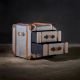 Timothy Oulton Globetrekker 2 Drawer Side Table Aero Harking back to the romantic era of long sea - Image 1 of 2