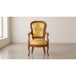 Louis XV style Armchair "Beaudry" is a sophisticated embodiment of mid – 18th – century French
