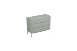 Ayra collection, a brand-new three-drawer dresser expertly finished in ultra-stylish cool gray
