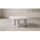 Timothy Oulton Arno Coffee Table (Small, 95 x 74cm) in Marble White Satin is a compact, sculptural - Image 1 of 2
