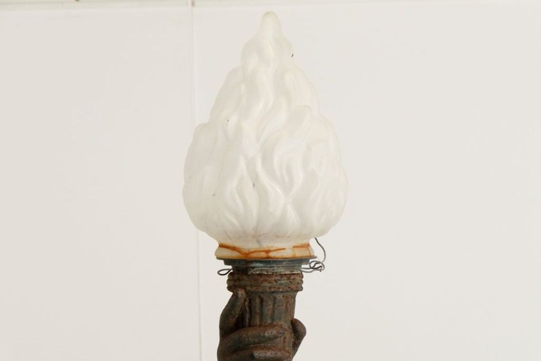 An Early 20th-Century Cast Iron Statue of Liberty Architectural Figure A striking early 20th-century - Image 3 of 20