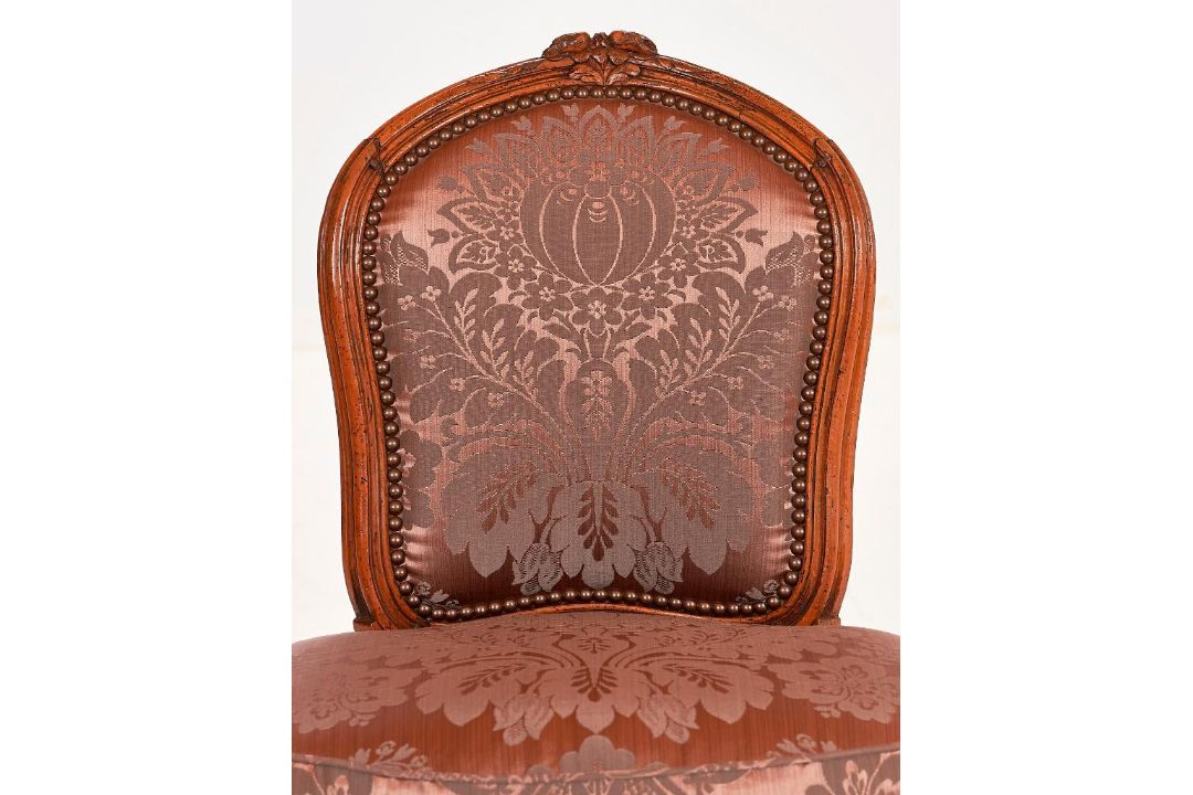 Louis XV style Chauffeuse Chair, a low – seated fireside chair (from the French chauffer, to heat) - Image 5 of 9
