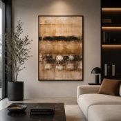 Natural Canavas Wall Art Sophisticated Natural Canvas Wall Art piece, featuring a large-scale