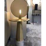 Rhodes Side Table and lamp Elegant Rhodes Side Table and Lamp, masterfully crafted from spun brass