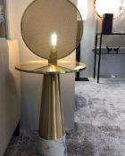 Rhodes Side Table and lamp Elegant Rhodes Side Table and Lamp, masterfully crafted from spun brass