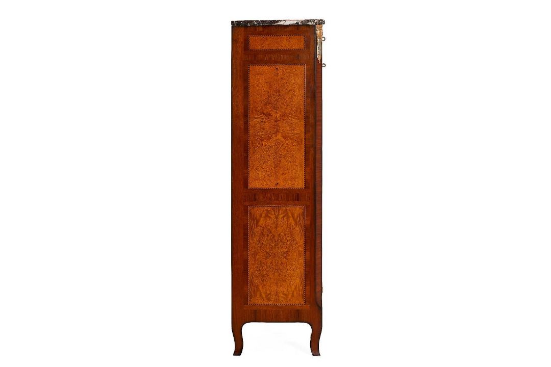 Louis XVI Stationary cabinet "Béal" Inlaid work – Marble top – Made of solid cherrywood brilliant - Image 7 of 9
