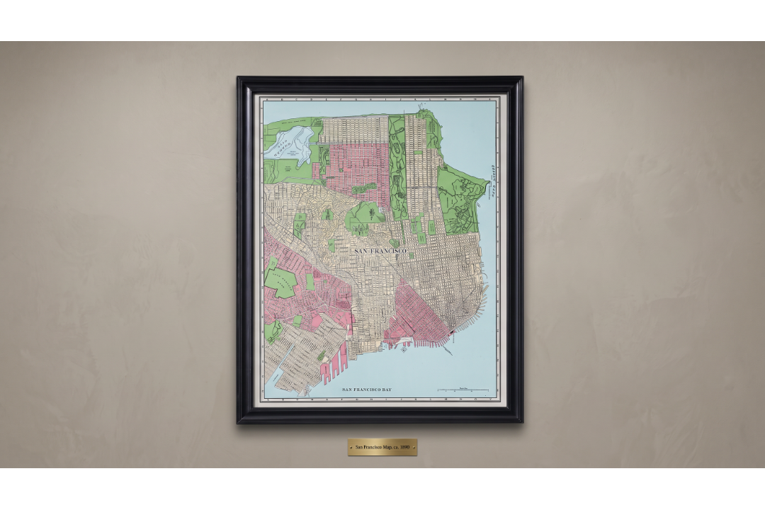 Timothy Oulton Maps San Francisco Art (100 x 82cm) The Timothy Oulton Maps San Francisco Art black - Image 2 of 2