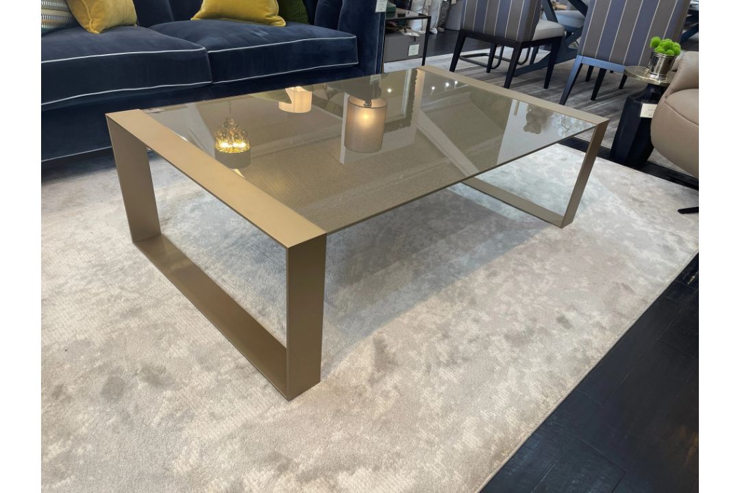 Strata Coffee Table Sophisticated Strata Coffee Table, expertly crafted with a striking golden - Image 5 of 5