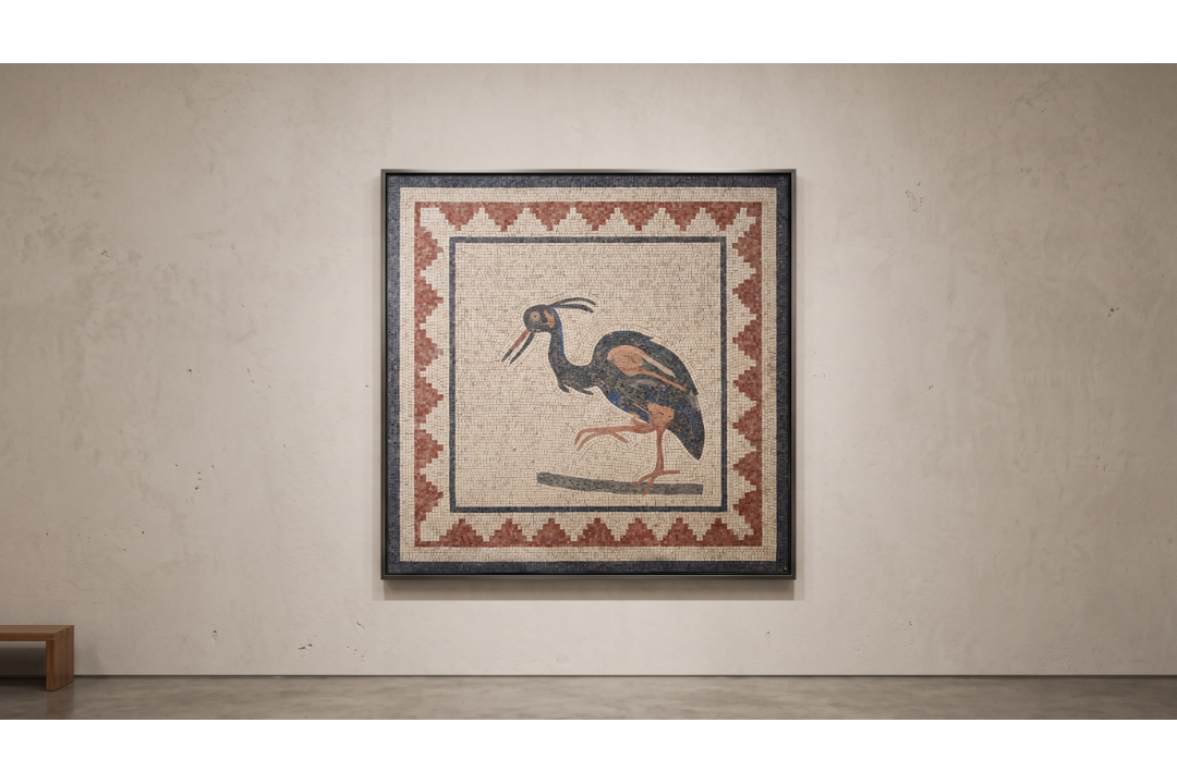 Timothy Oulton Mosaic Crane Art (138 x 138cm) — Matte Black The Timothy Oulton Mosaic Crane Art is a - Image 2 of 2