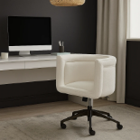 Dandy Office Chair Stylish Dandy Office Chair, masterfully finished in plush off-white Dedar Candy