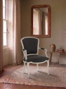 Louis XV Style Armchair (Bergère) This elegant small armchair, often referred to as a Bergère (