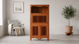 A Directoire Style Cherrywood Corner Writing Desk (Meuble d'Angle Secrétaire), Dite 'Elliot,' This